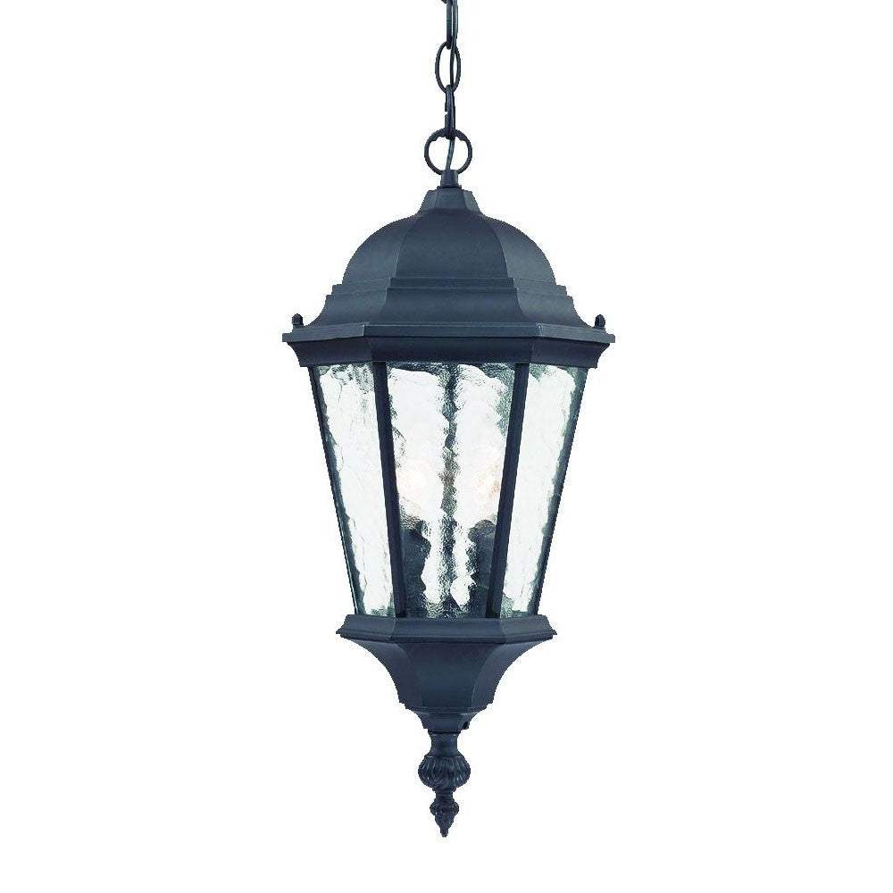 Two Light Matte Black Carousel Lantern Hanging Light - Homeroots - Flyclothing LLC