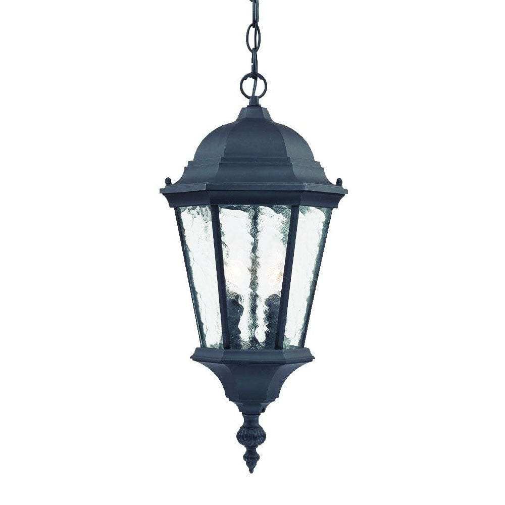 Two Light Matte Black Carousel Lantern Hanging Light - Homeroots - Flyclothing LLC