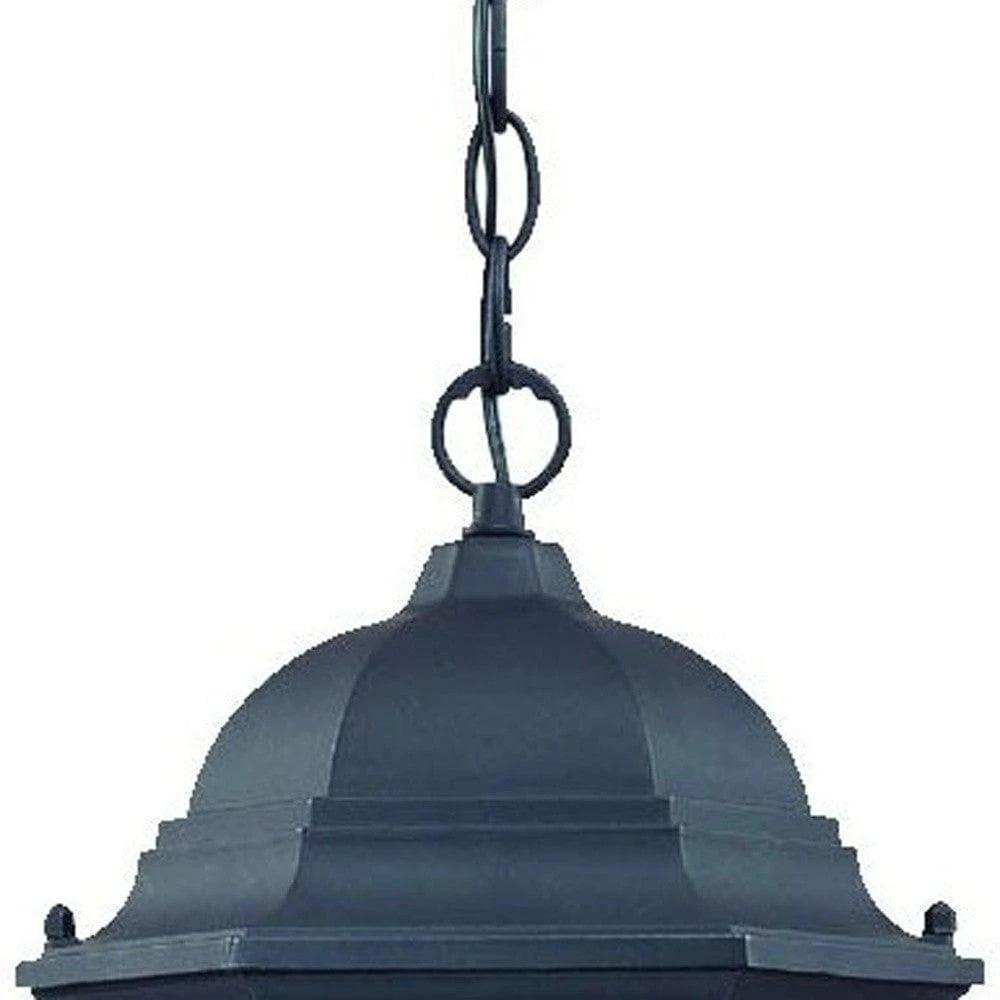 Two Light Matte Black Carousel Lantern Hanging Light - Homeroots - Flyclothing LLC