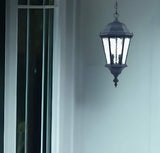 Two Light Matte Black Carousel Lantern Hanging Light - Homeroots - Flyclothing LLC