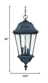 Telfair 3-Light Matte Black Hanging Light - Homeroots - Flyclothing LLC