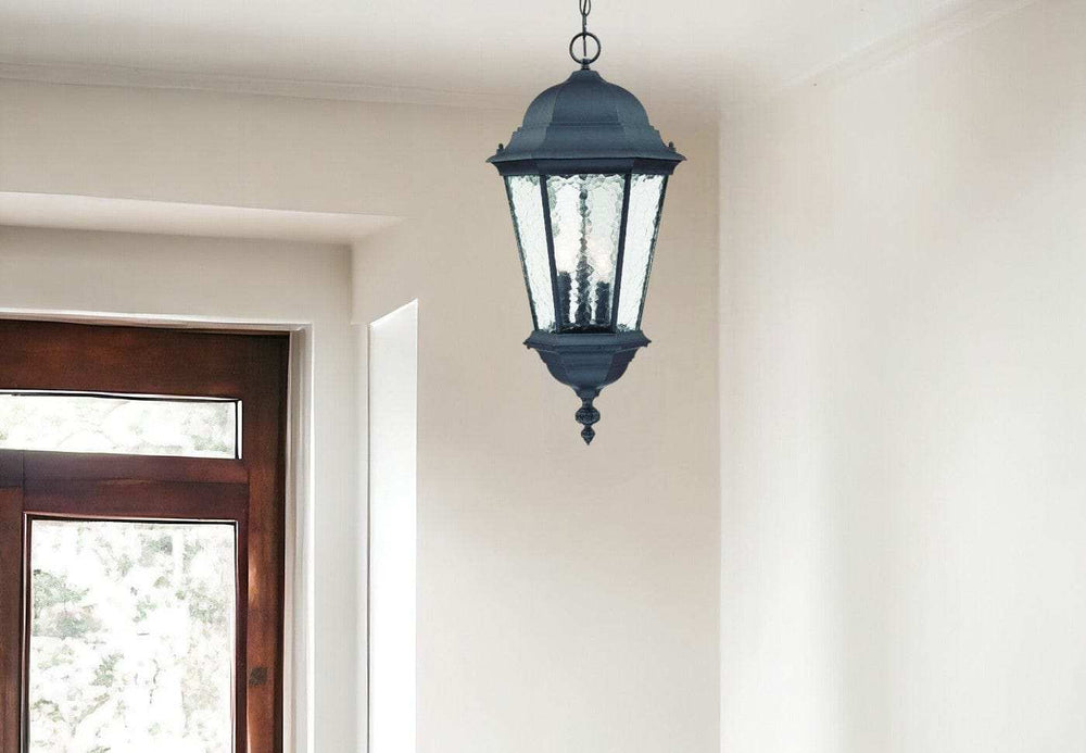 Telfair 3-Light Matte Black Hanging Light - Homeroots - Flyclothing LLC