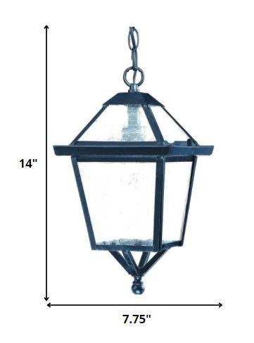 Matte Black Hanging Lantern Light - Homeroots - Flyclothing LLC