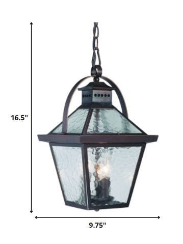 Bay Street 3-Light Architectural Bronze Hanging Light - Homeroots