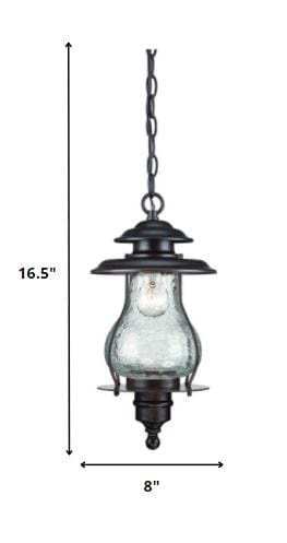 Antique Bronze Oil Lantern Hanging Light - Homeroots - Flyclothing LLC