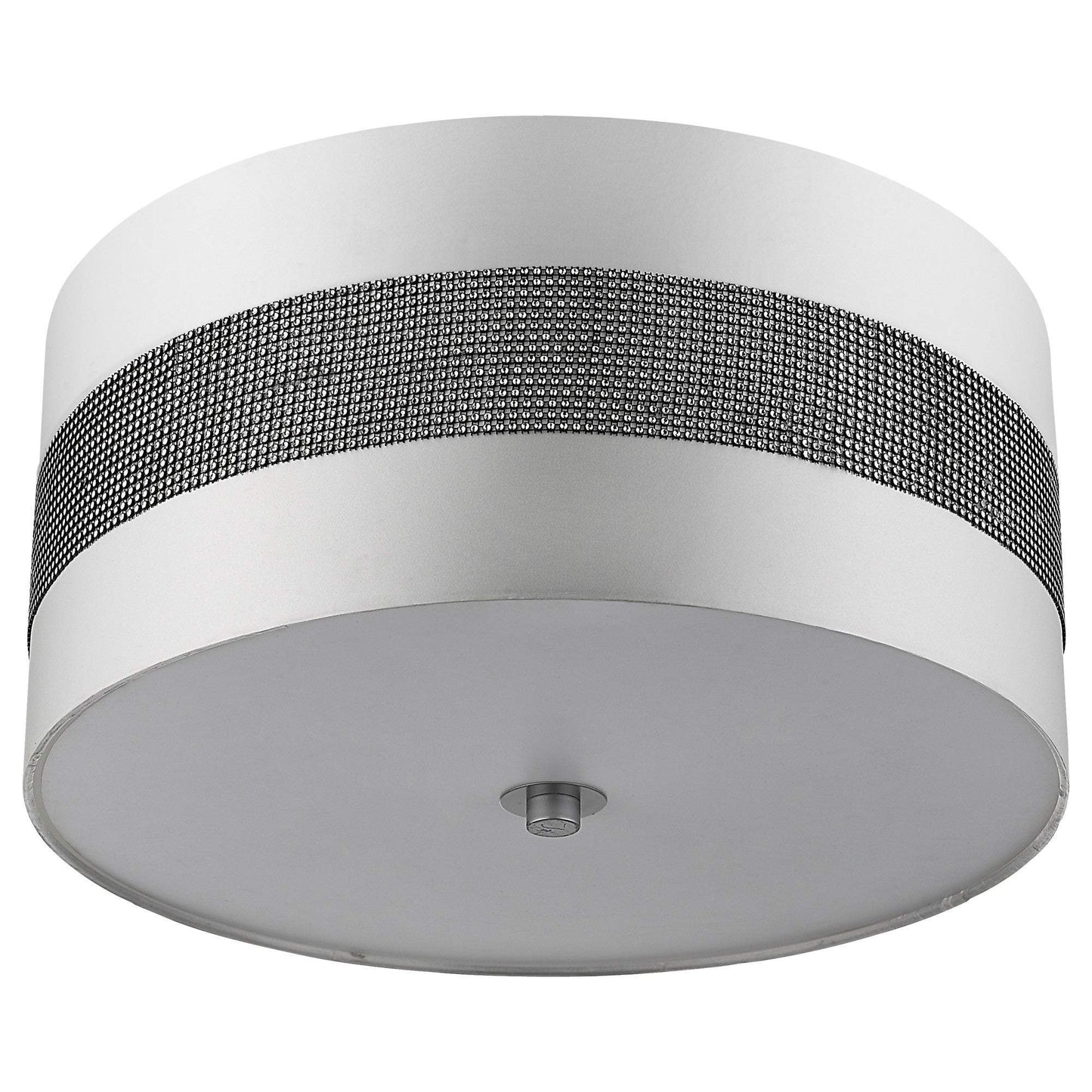 Harmony 3-Light Metallic Silver Pendant With Crystal Studded Platinum Sheen Shade - Homeroots - Flyclothing LLC