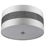Harmony 3-Light Metallic Silver Pendant With Crystal Studded Platinum Sheen Shade - Homeroots - Flyclothing LLC