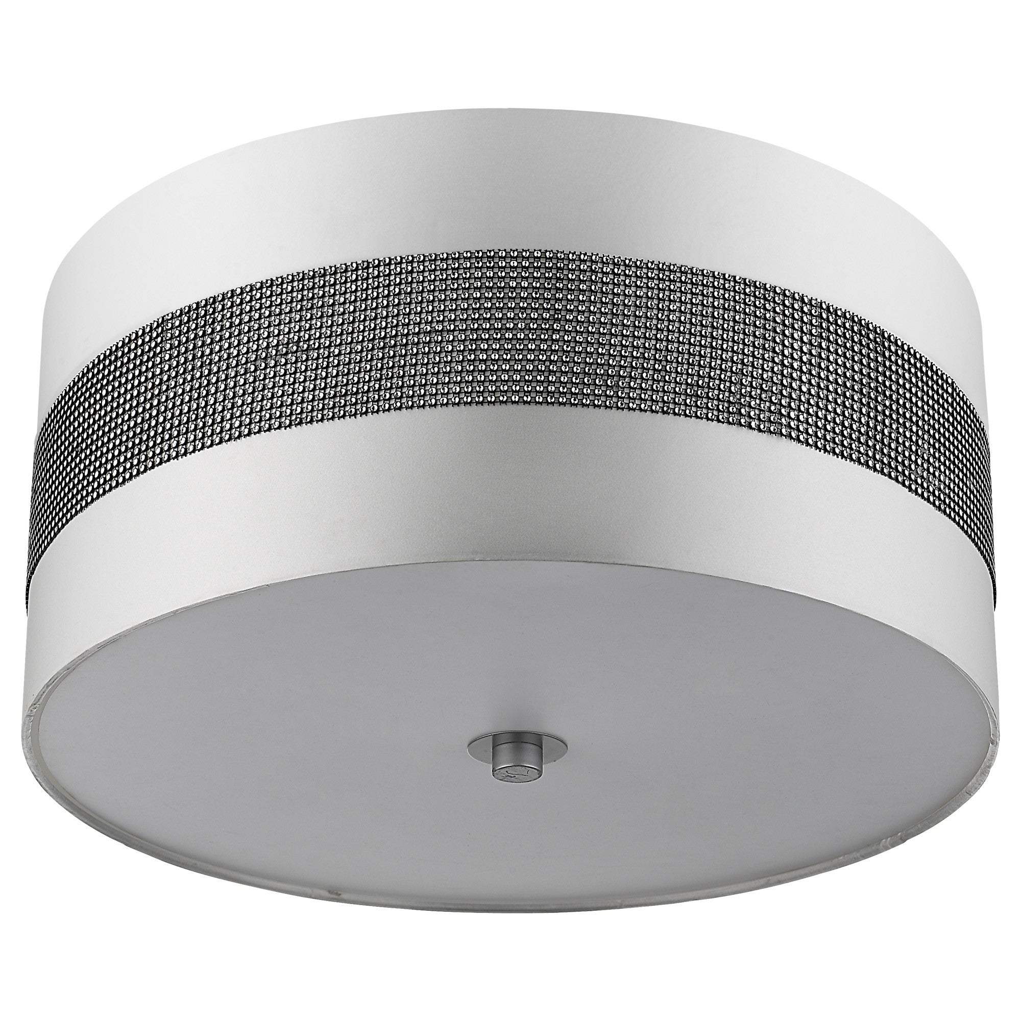 Harmony 3-Light Metallic Silver Pendant With Crystal Studded Platinum Sheen Shade - Homeroots - Flyclothing LLC