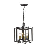 Rhian 4-Light Matte Black Pendant - Homeroots - Flyclothing LLC