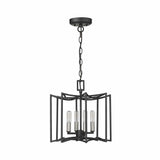 Rhian 4-Light Matte Black Pendant - Homeroots - Flyclothing LLC