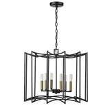 Rhian 8-Light Matte Black Pendant - Homeroots - Flyclothing LLC