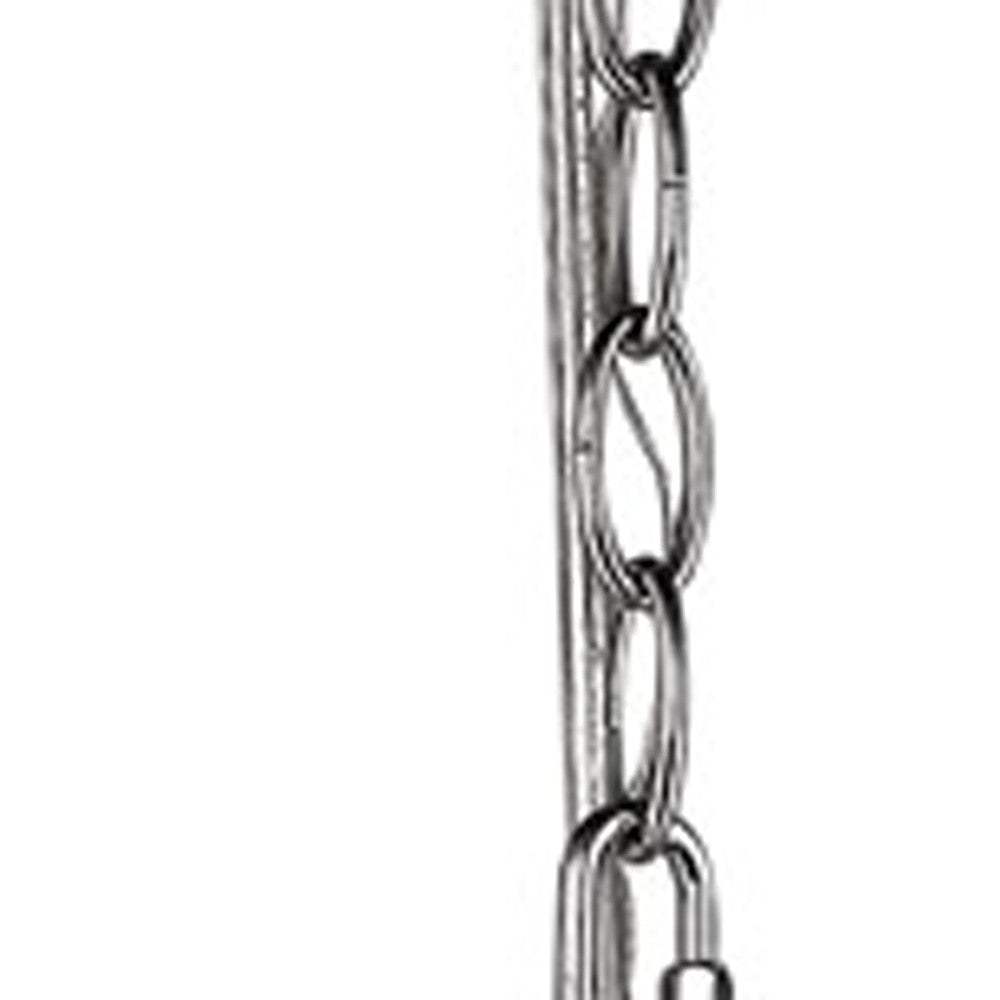 Silver Candle Style Five Light Metal and Crystals Dimmable Chandelier With White Shades - Homeroots - Flyclothing LLC