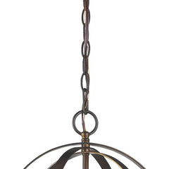 Olivia 1-Light Oil-Rubbed Bronze Crystal Globe Pendant - Homeroots