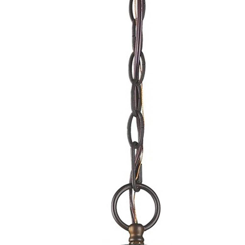 Olivia 1-Light Oil-Rubbed Bronze Crystal Globe Pendant - Homeroots - Flyclothing LLC