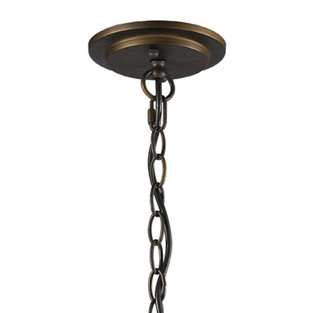 Olivia 1-Light Oil-Rubbed Bronze Crystal Globe Pendant - Homeroots - Flyclothing LLC