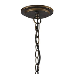 Olivia 1-Light Oil-Rubbed Bronze Crystal Globe Pendant - Homeroots