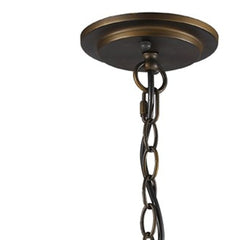 Olivia 1-Light Oil-Rubbed Bronze Crystal Globe Pendant - Homeroots