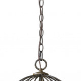 Aria 3-Light Oil-Rubbed Bronze Globe Pendant With Mother Of Pearl Accents - Homeroots