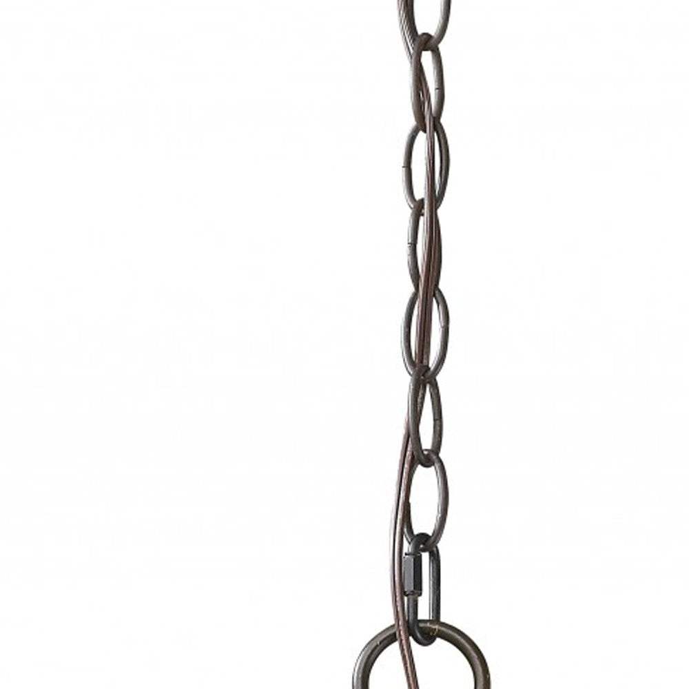 Aria 3-Light Oil-Rubbed Bronze Globe Pendant With Mother Of Pearl Accents - Homeroots - Flyclothing LLC
