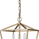 Kennedy 3-Light Antique Gold Pendant With Crystal Bobeches - Homeroots - Flyclothing LLC
