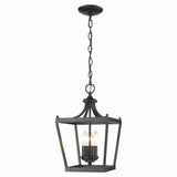Vintage Black Metal Tapered Hanging Light - Homeroots