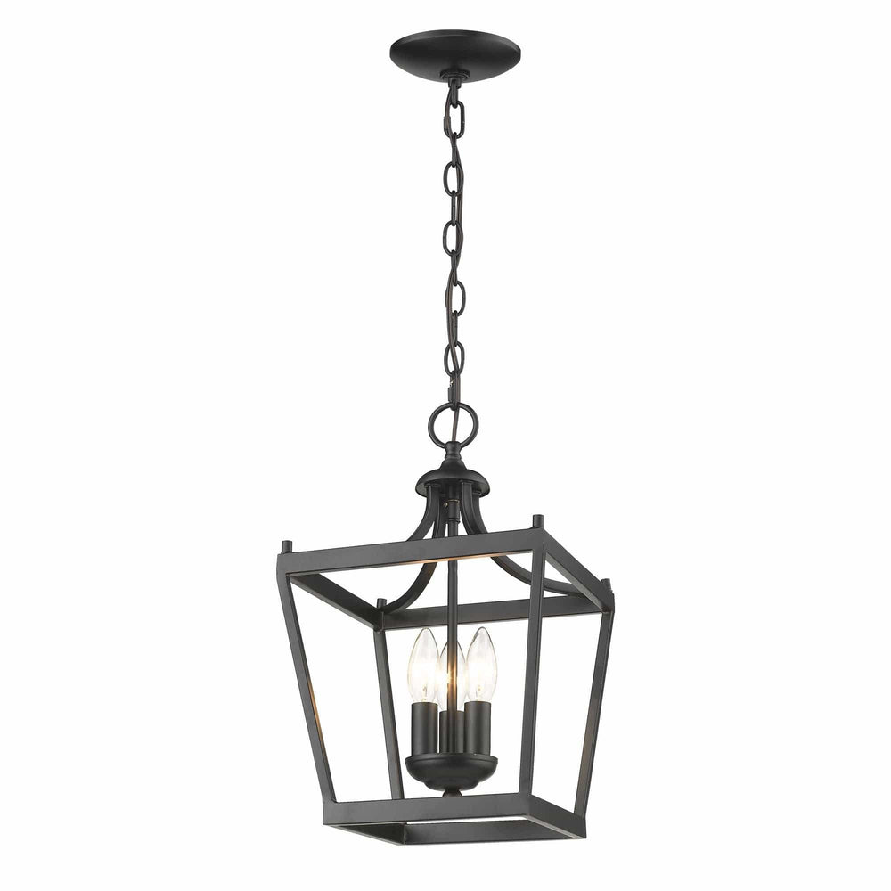 Vintage Black Metal Tapered Hanging Light - Homeroots - Flyclothing LLC
