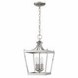 Vintage Silver Metal Tapered Hanging Light - Homeroots