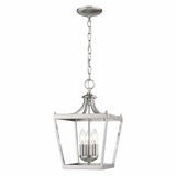 Vintage Silver Metal Tapered Hanging Light - Homeroots