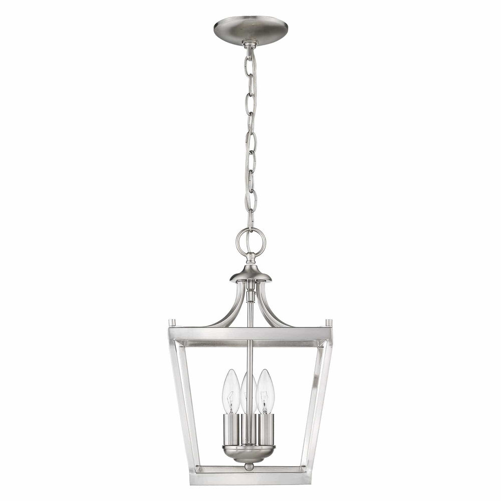 Vintage Silver Metal Tapered Hanging Light - Homeroots - Flyclothing LLC