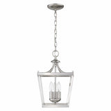 Vintage Silver Metal Tapered Hanging Light - Homeroots