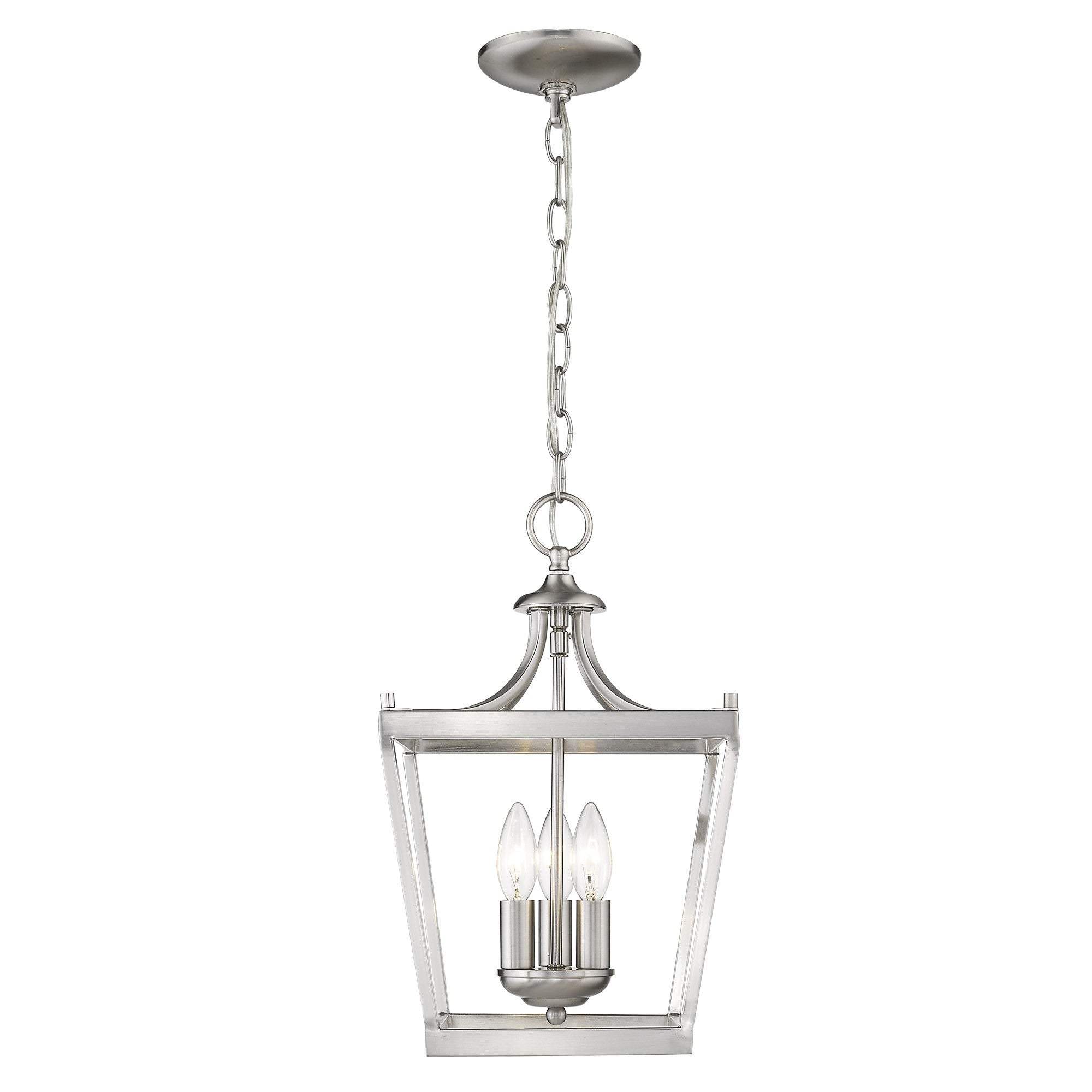 Vintage Silver Metal Tapered Hanging Light - Homeroots - Flyclothing LLC