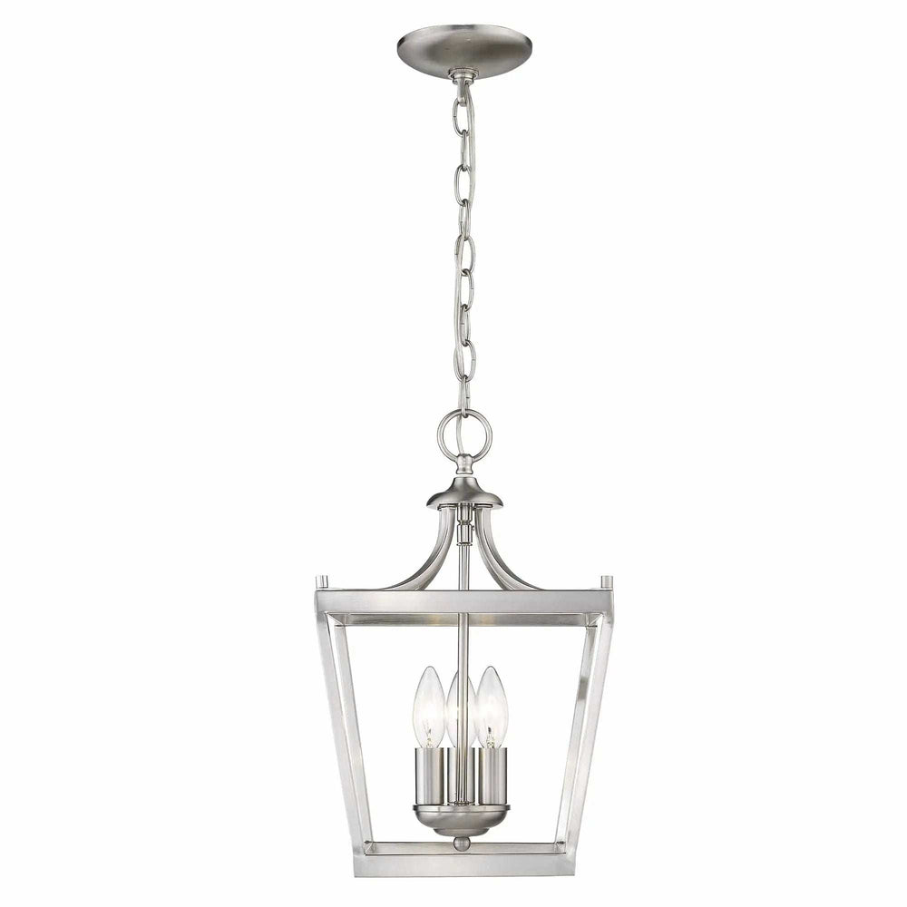 Vintage Silver Metal Tapered Hanging Light - Homeroots - Flyclothing LLC