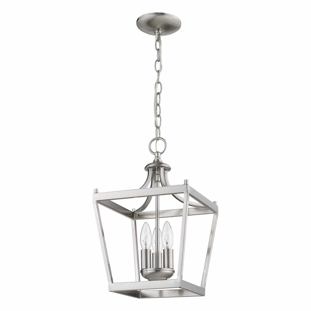 Vintage Silver Metal Tapered Hanging Light - Homeroots - Flyclothing LLC