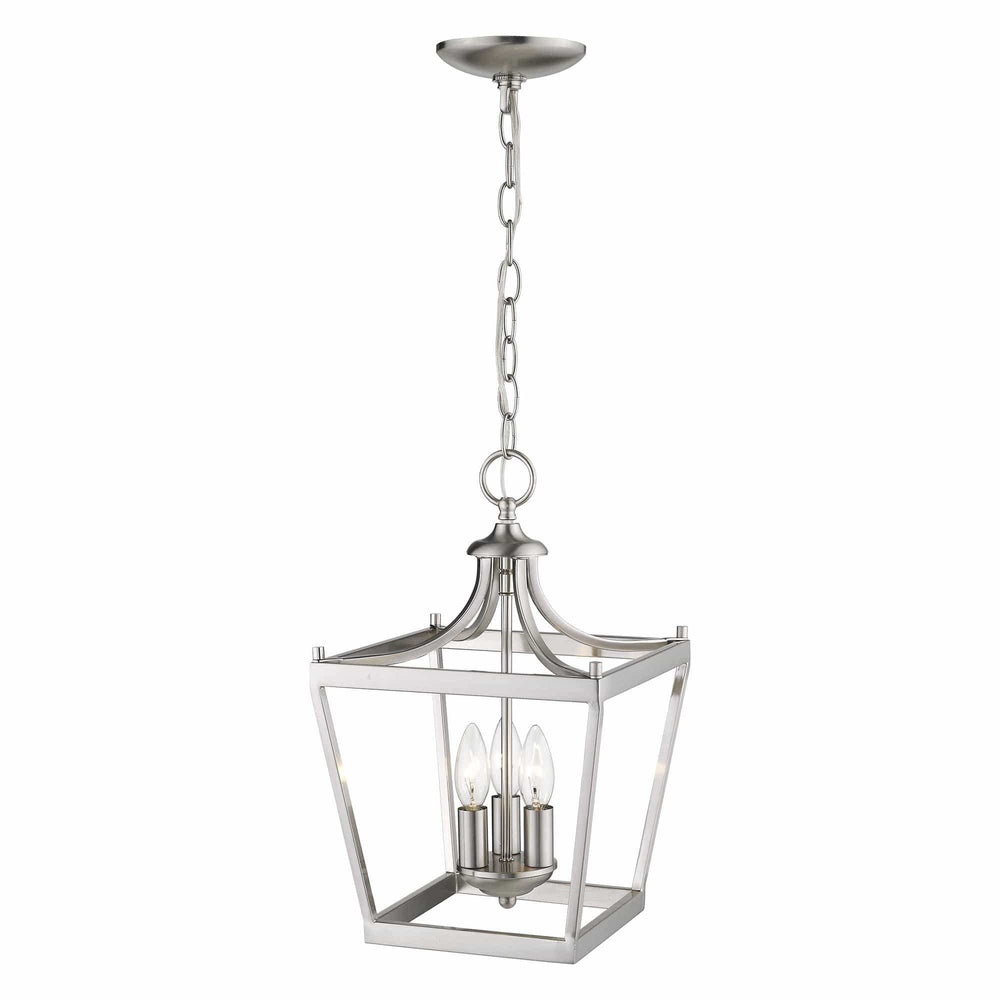 Vintage Silver Metal Tapered Hanging Light - Homeroots - Flyclothing LLC
