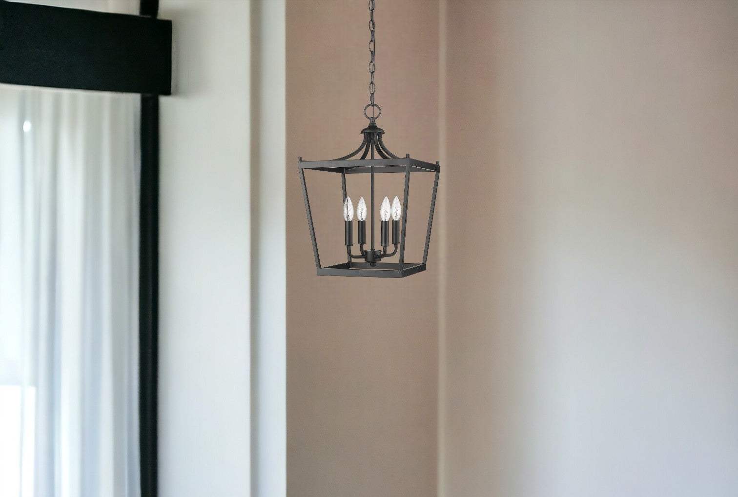 Kennedy 4-Light Matte Black Pendant - Homeroots - Flyclothing LLC