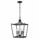Kennedy 4-Light Matte Black Pendant - Homeroots
