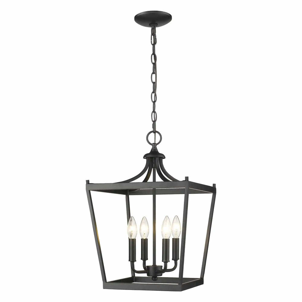 Kennedy 4-Light Matte Black Pendant - Homeroots - Flyclothing LLC