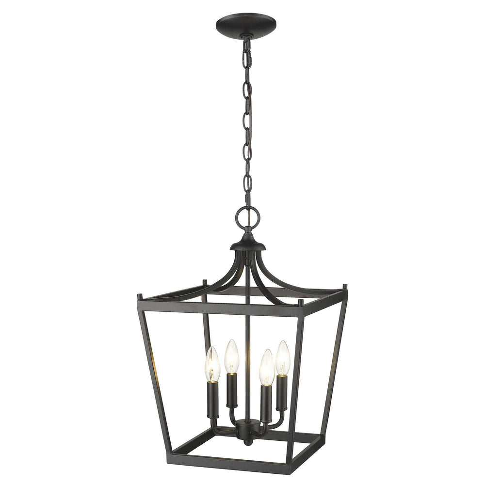 Kennedy 4-Light Matte Black Pendant - Homeroots - Flyclothing LLC