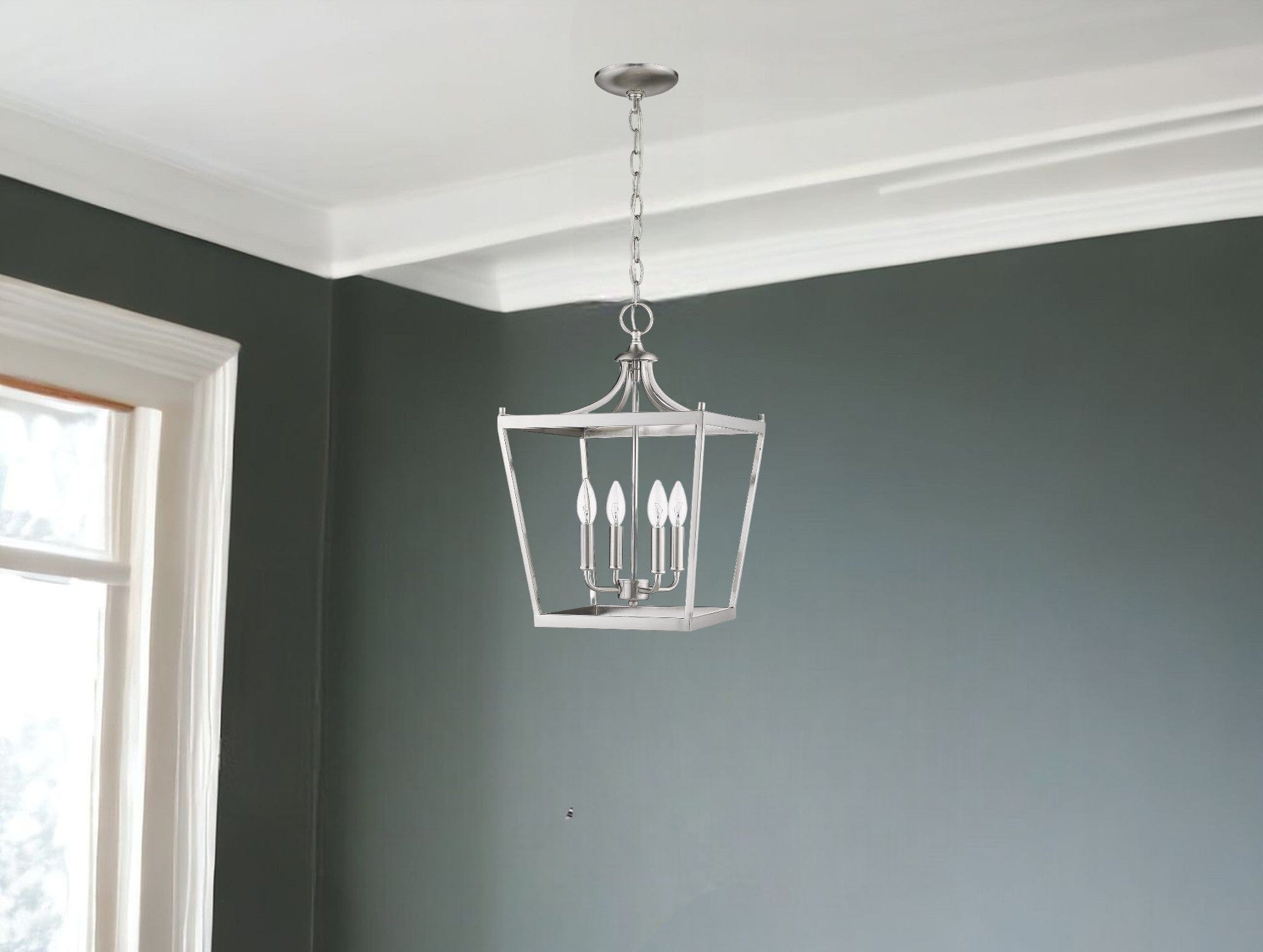 Kennedy 4-Light Satin Nickel Pendant - Homeroots