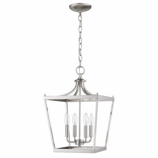 Kennedy 4-Light Satin Nickel Pendant - Homeroots