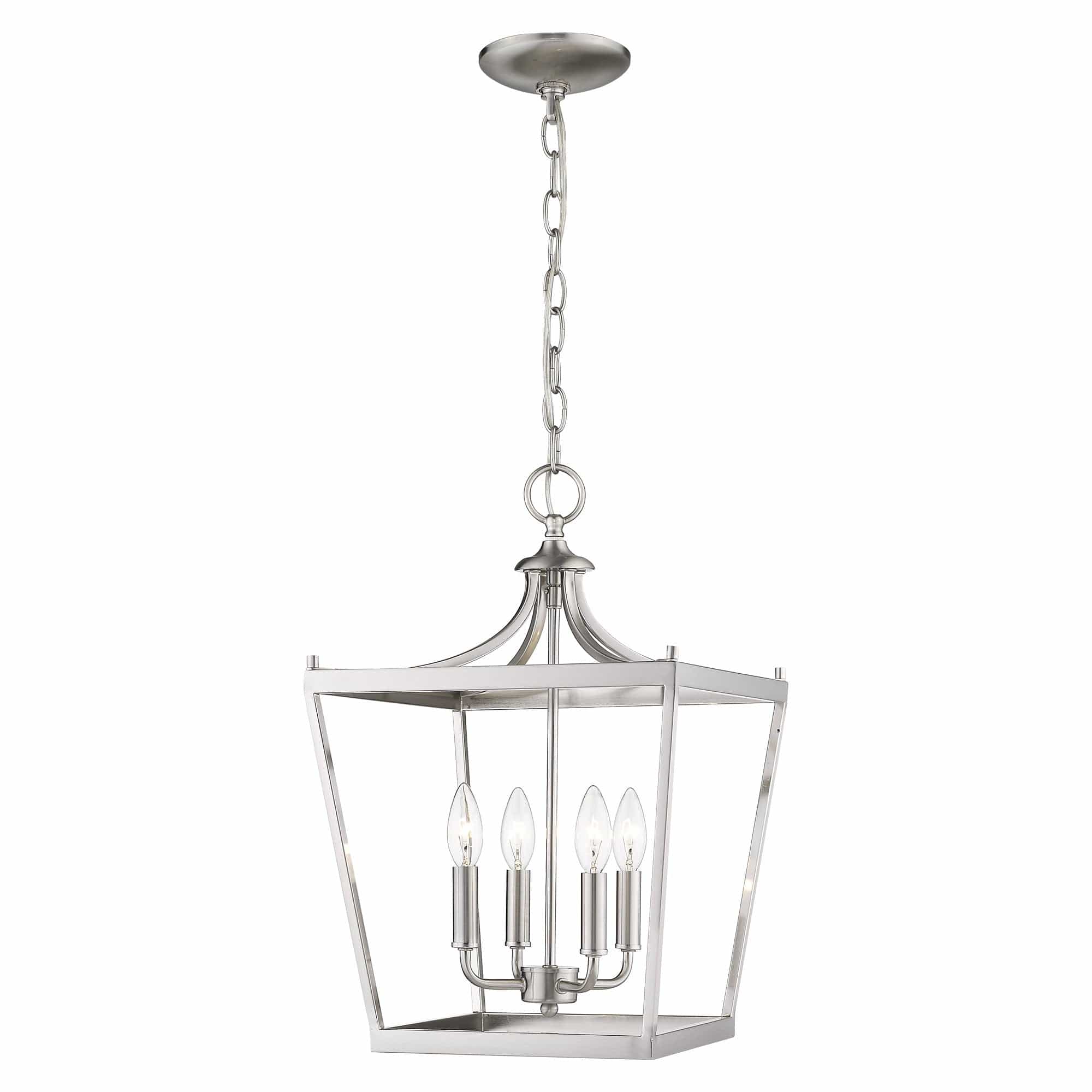 Kennedy 4-Light Satin Nickel Pendant - Homeroots