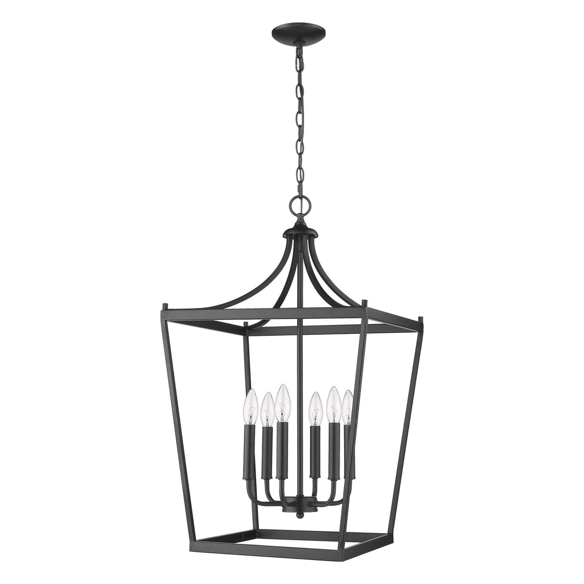 Kennedy 6-Light Matte Black Pendant - Homeroots - Flyclothing LLC