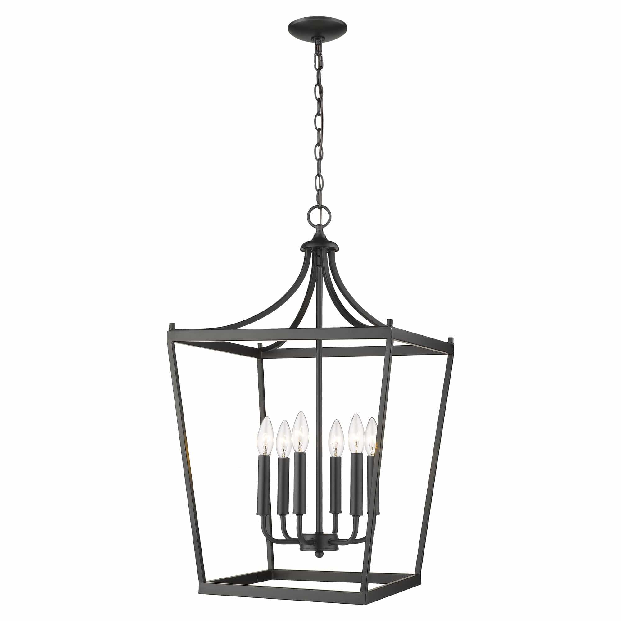 Kennedy 6-Light Matte Black Pendant - Homeroots