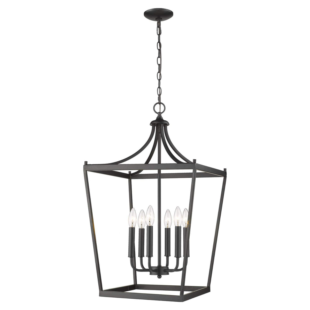 Kennedy 6-Light Matte Black Pendant - Homeroots - Flyclothing LLC