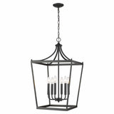 Kennedy 6-Light Matte Black Pendant - Homeroots