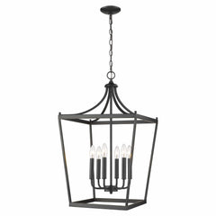 Kennedy 6-Light Matte Black Pendant - Homeroots