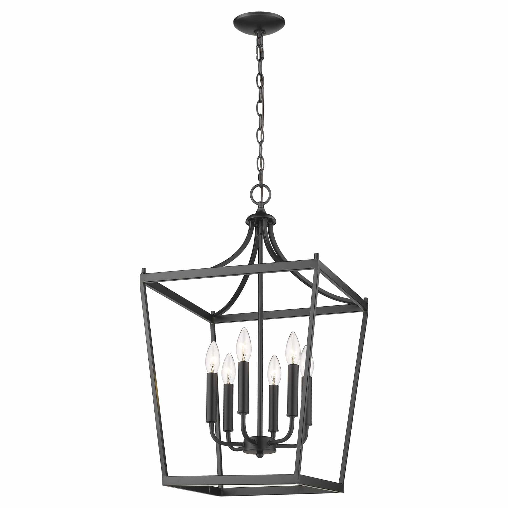 Kennedy 6-Light Matte Black Pendant - Homeroots