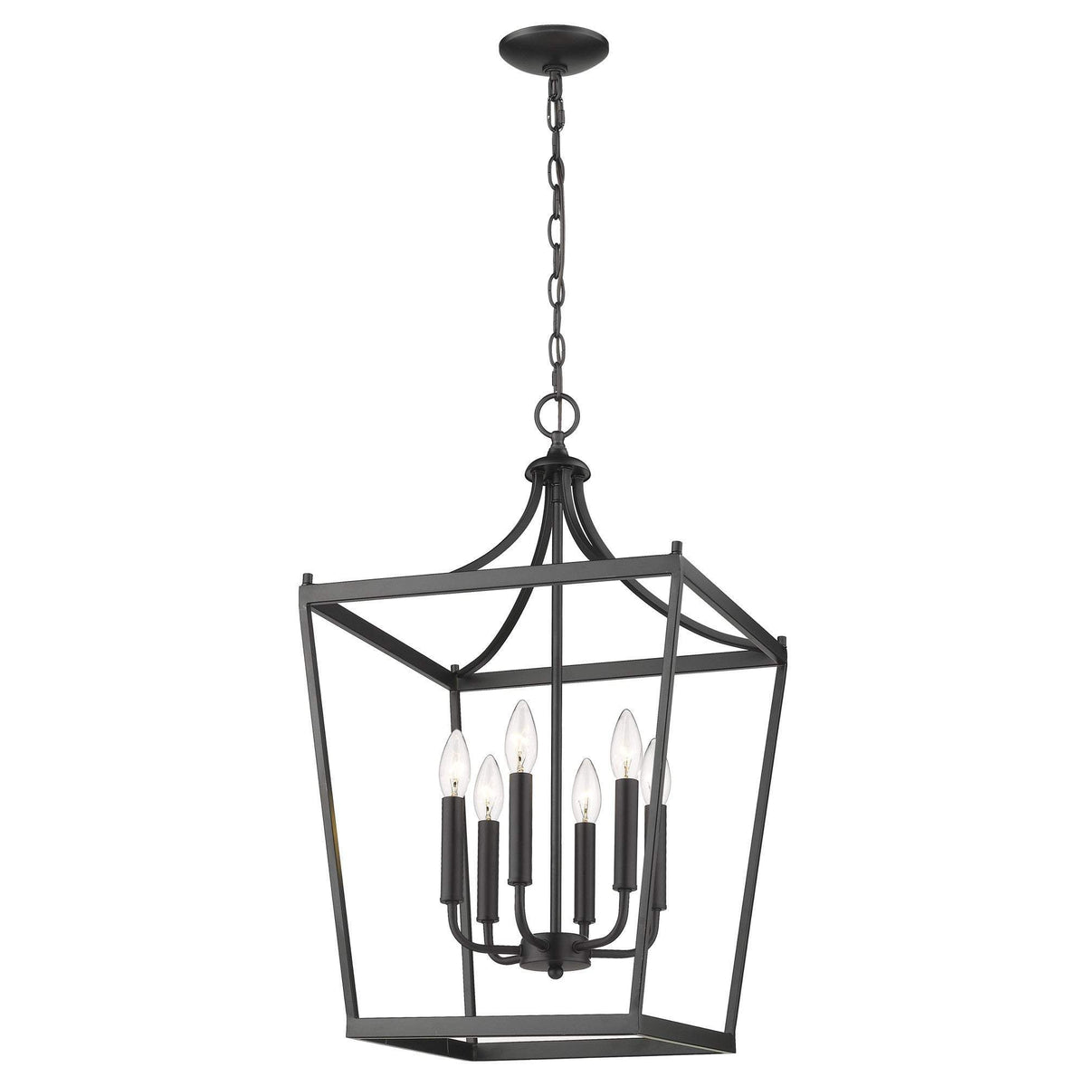Kennedy 6-Light Matte Black Pendant - Homeroots - Flyclothing LLC