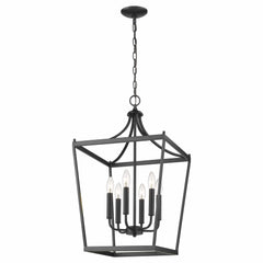 Kennedy 6-Light Matte Black Pendant - Homeroots