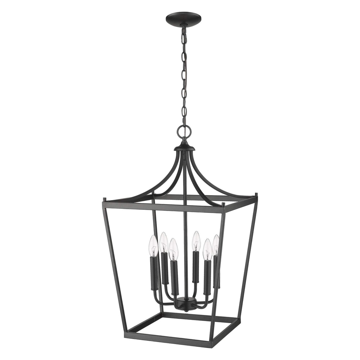 Kennedy 6-Light Matte Black Pendant - Homeroots - Flyclothing LLC